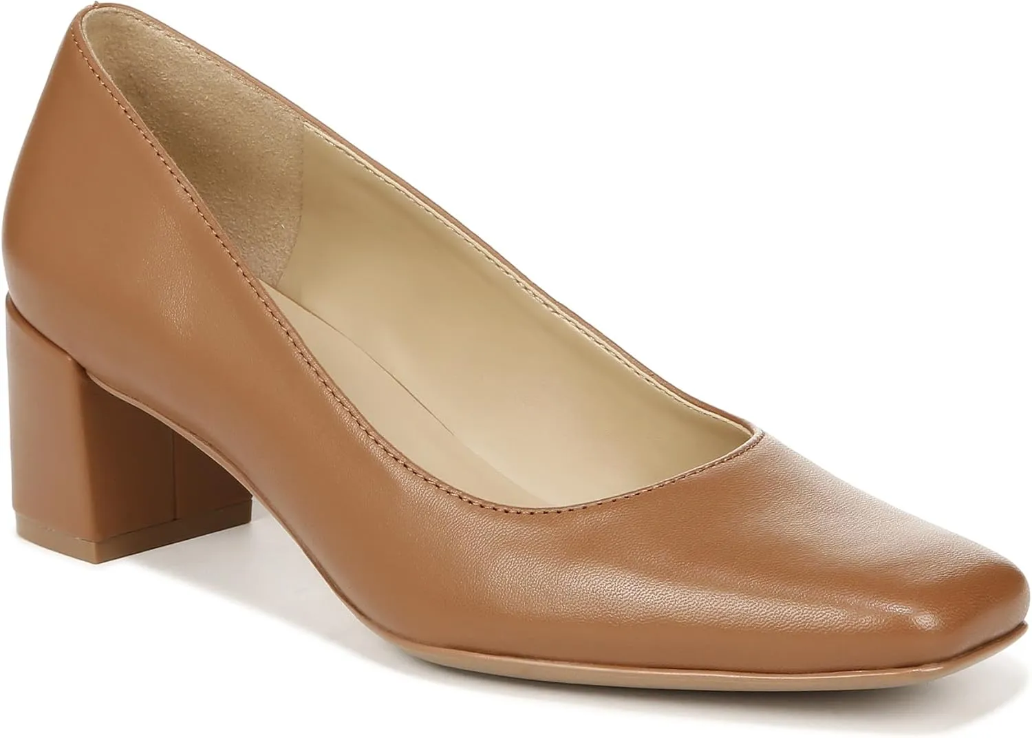 Naturalizer Women's Karina Low Block Heel Square Toe Pump