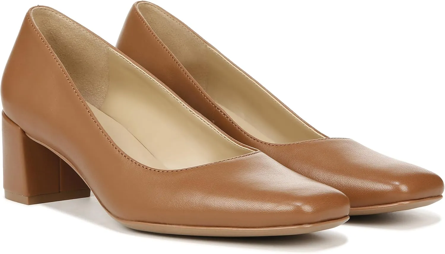 Naturalizer Women's Karina Low Block Heel Square Toe Pump