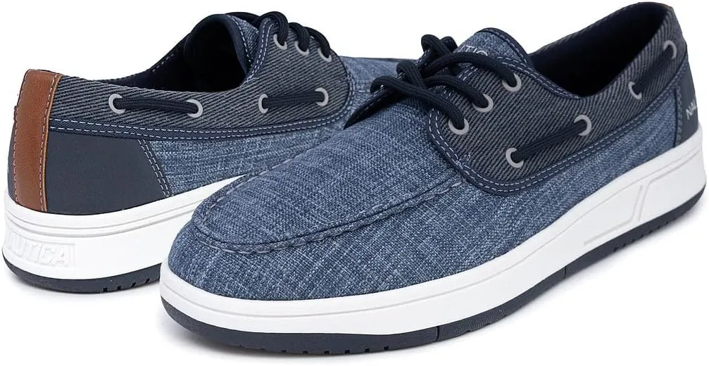 Nautica Men's Casual Boat Shoes, Moc-Toe Loafers with Cushioned Insole, Deck Fashion Sneaker