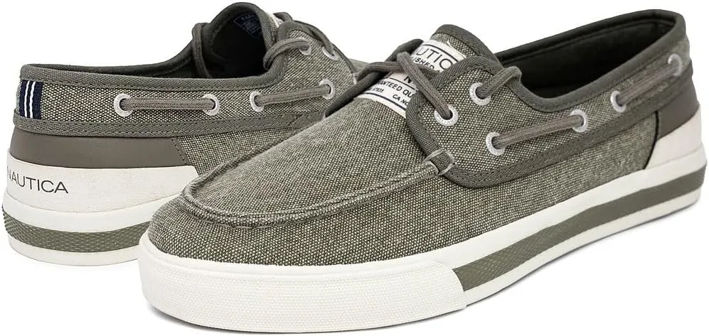 Nautica Men's Casual Boat Shoes, Moc-Toe Loafers with Cushioned Insole, Deck Fashion Sneaker
