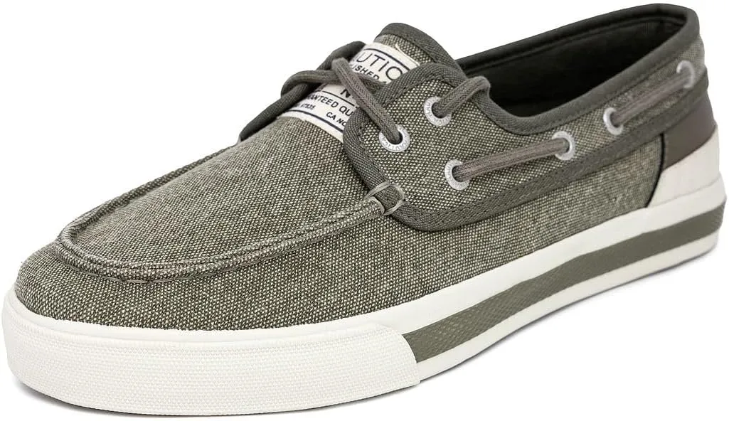Nautica Men's Casual Boat Shoes, Moc-Toe Loafers with Cushioned Insole, Deck Fashion Sneaker