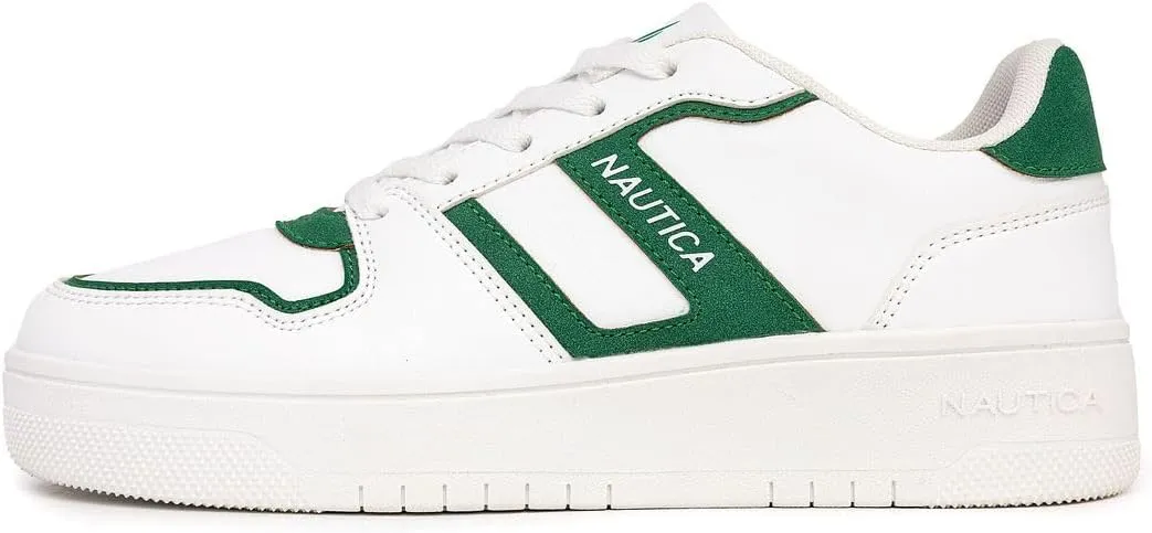 Nautica Women’s Lace-Up Fashion Sneakers – Low-Top Casual Walking & Tennis Shoes with Platform or Regular Heel