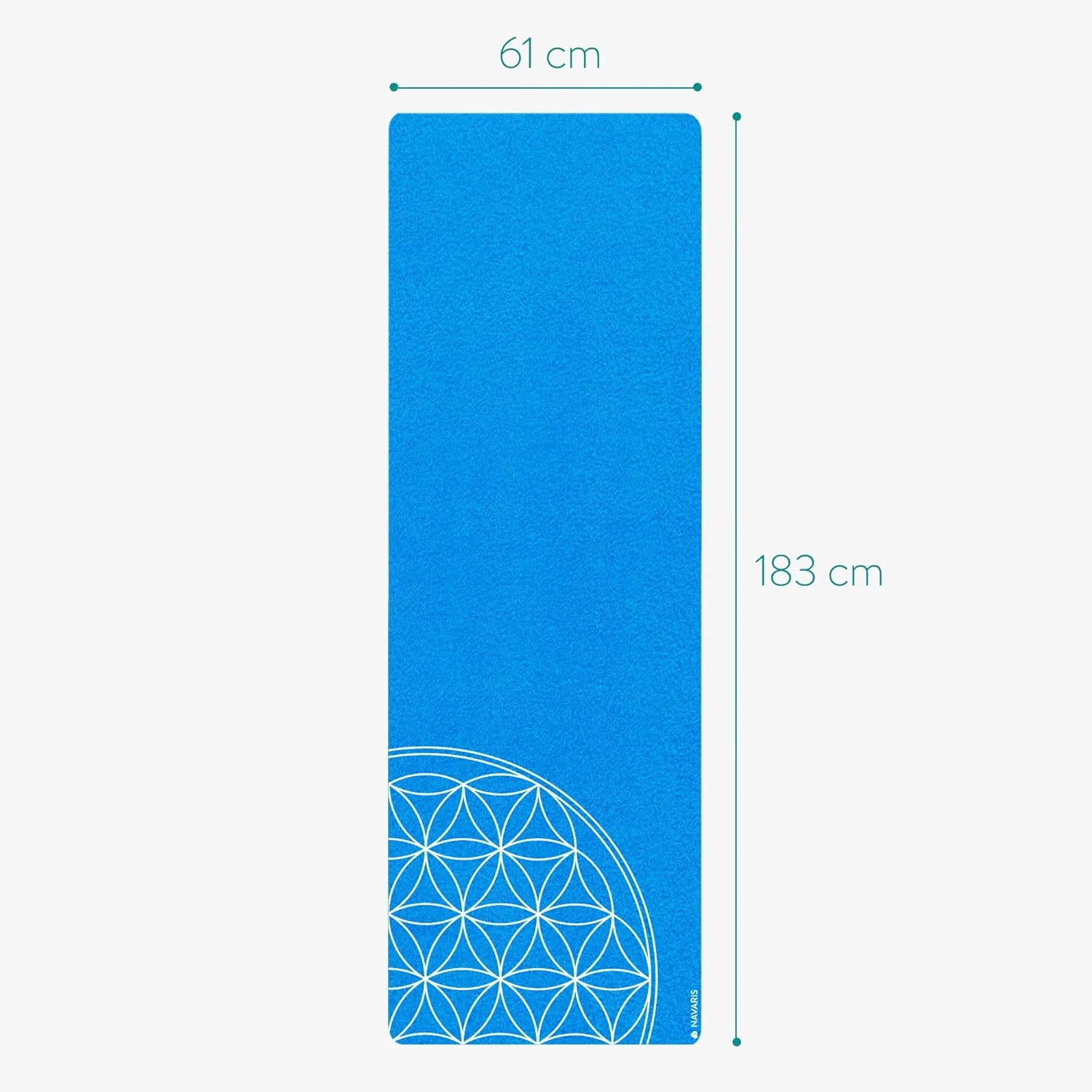 Navaris Foldable Yoga Mat for Travel - 1/16" (1.5mm) Thick Exercise Mat for Pilates, Workout, Gym, Fitness - Non-Slip Folding Portable Mat