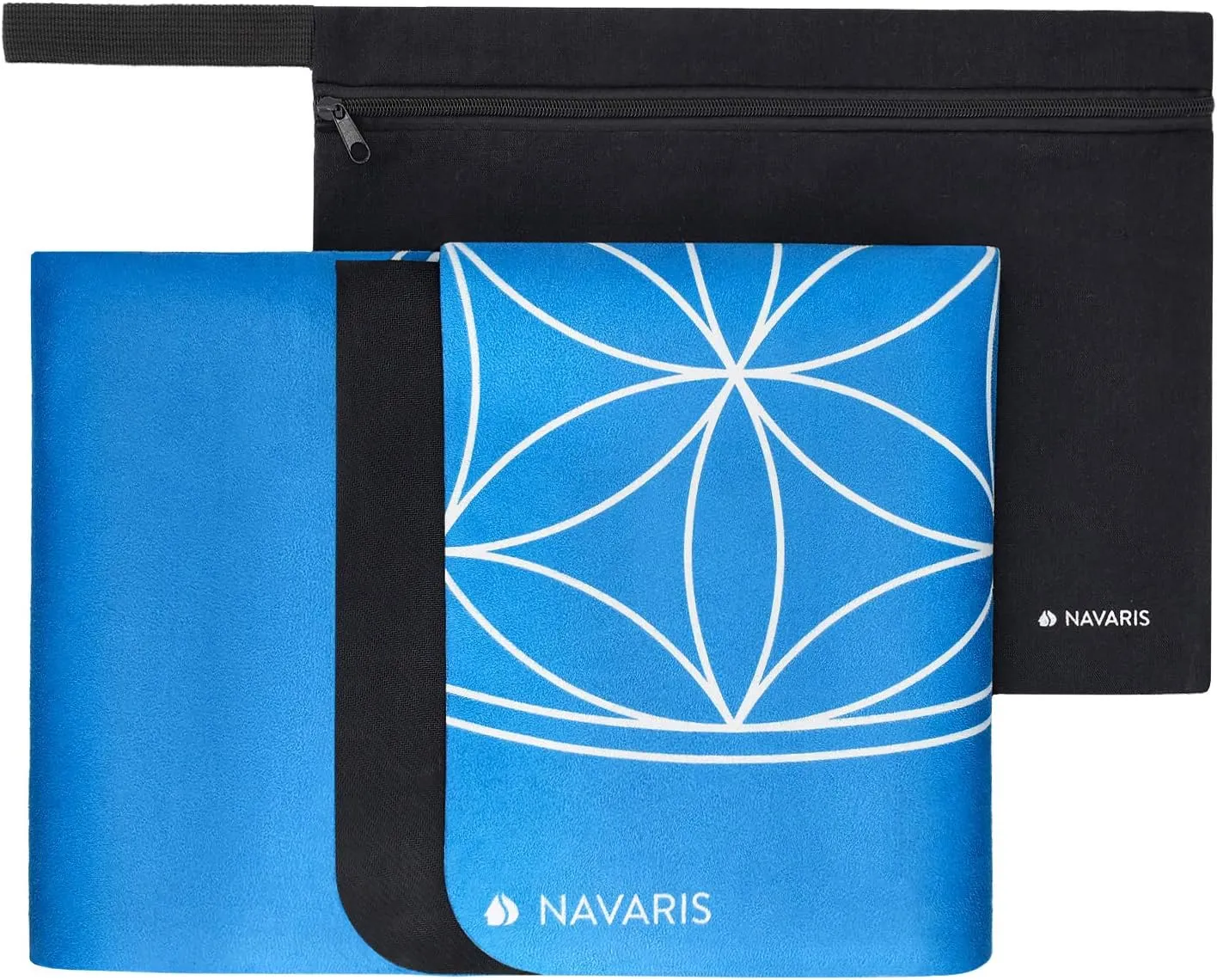 Navaris Foldable Yoga Mat for Travel - 1/16" (1.5mm) Thick Exercise Mat for Pilates, Workout, Gym, Fitness - Non-Slip Folding Portable Mat