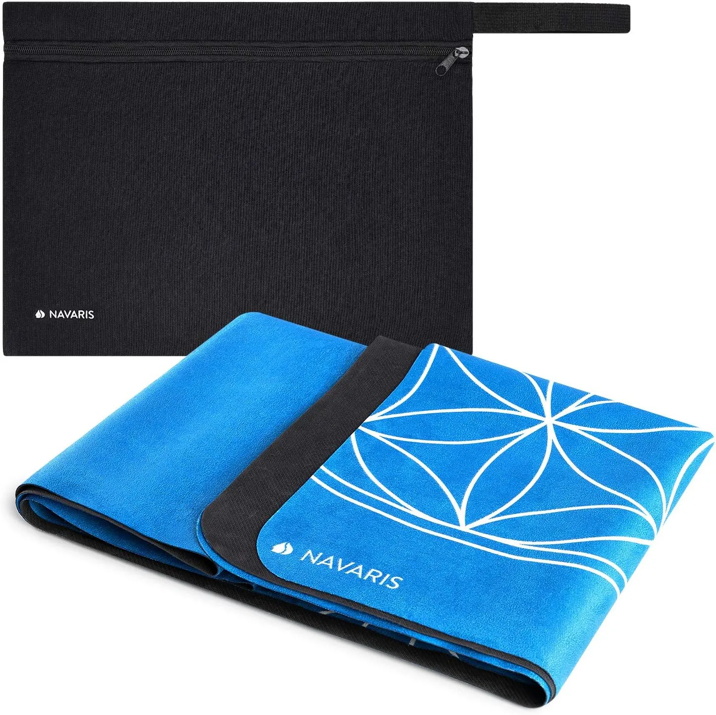Navaris Foldable Yoga Mat for Travel - 1/16" (1.5mm) Thick Exercise Mat for Pilates, Workout, Gym, Fitness - Non-Slip Folding Portable Mat