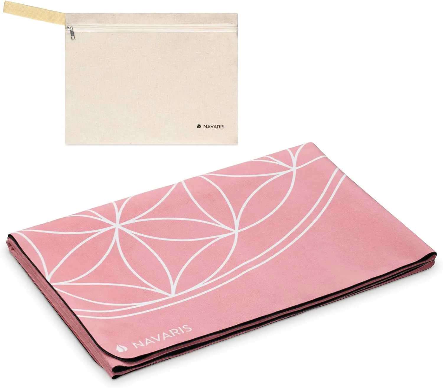 Navaris Foldable Yoga Mat for Travel - 1/16" (1.5mm) Thick Exercise Mat for Pilates, Workout, Gym, Fitness - Non-Slip Folding Portable Mat