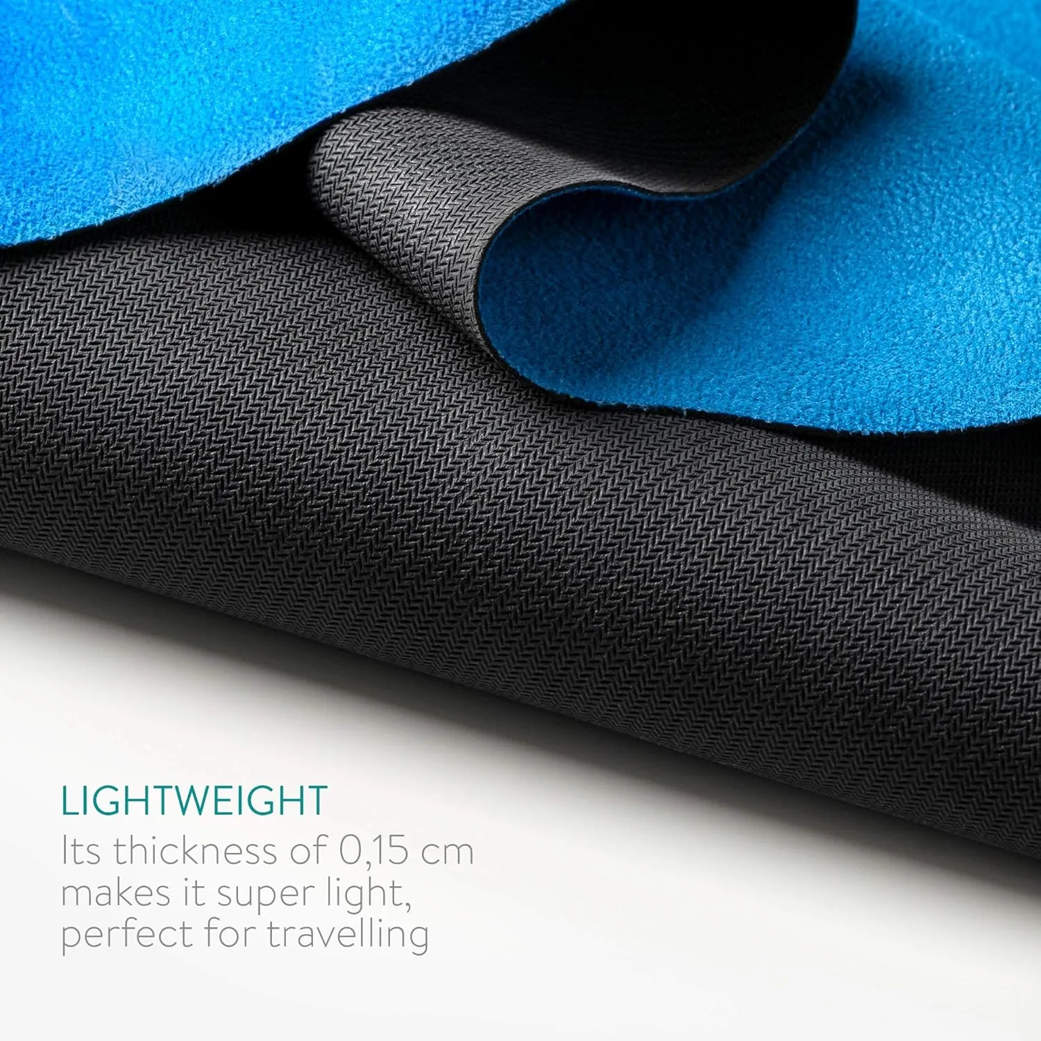 Navaris Foldable Yoga Mat for Travel - 1/16" (1.5mm) Thick Exercise Mat for Pilates, Workout, Gym, Fitness - Non-Slip Folding Portable Mat