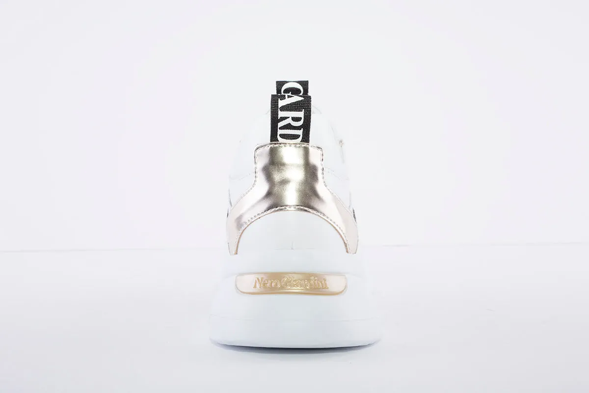 NeroGiardini - E115200D Wedge Laced Leather Sneakers - White