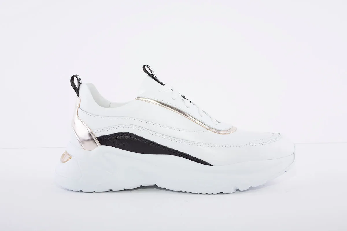 NeroGiardini - E115200D Wedge Laced Leather Sneakers - White