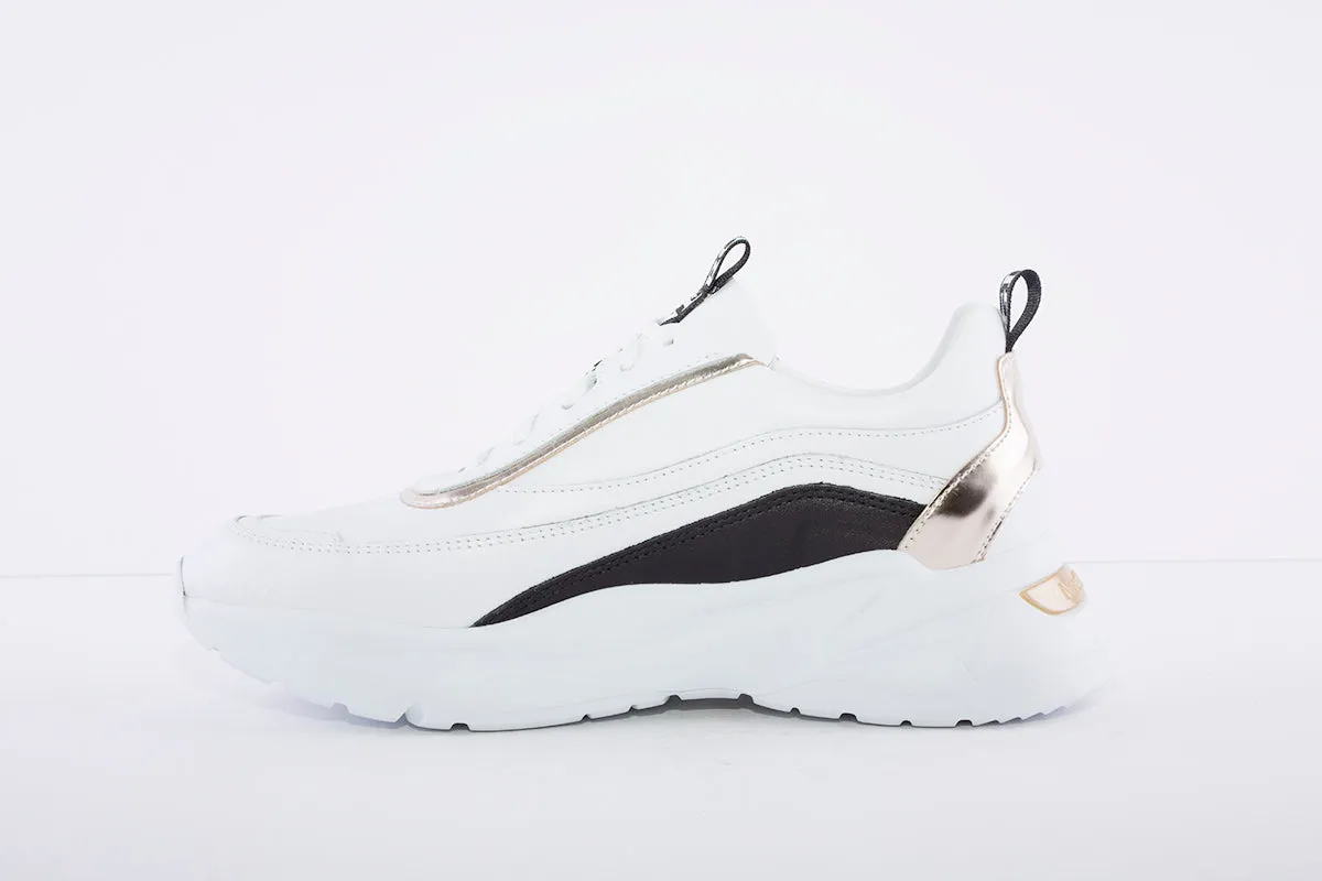 NeroGiardini - E115200D Wedge Laced Leather Sneakers - White