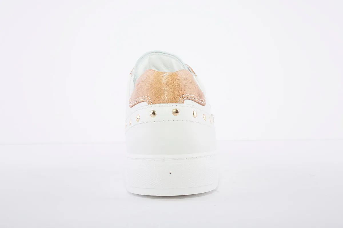 NeroGiardini - E115282D Leather & Suede Sneakers - Cream
