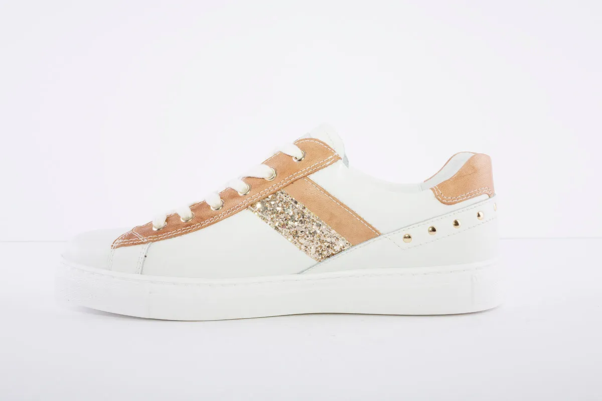 NeroGiardini - E115282D Leather & Suede Sneakers - Cream
