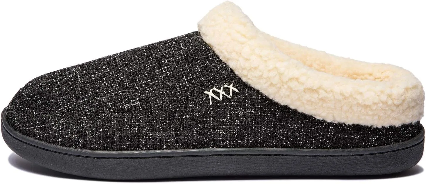 NewDenBer Men's Cozy Memory Foam Slippers Soft Slip on Indoor Outdoor Clog House Shoes