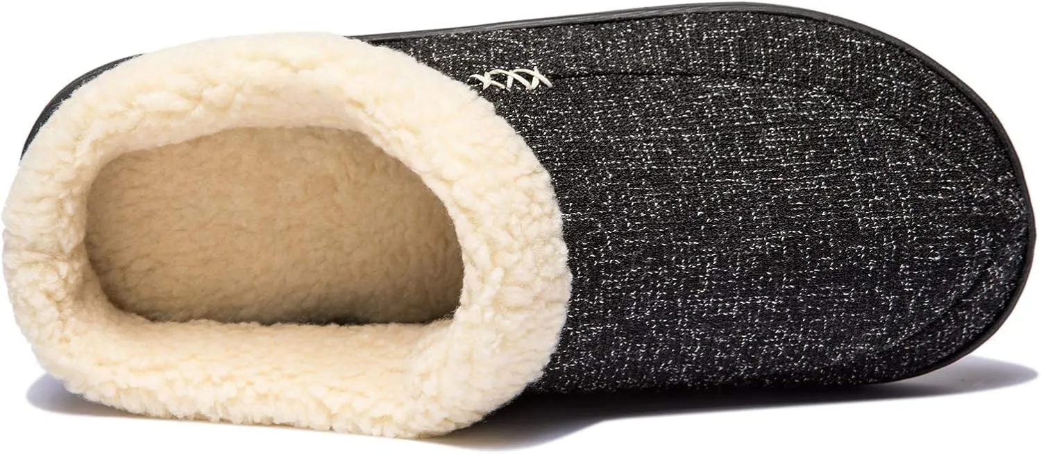 NewDenBer Men's Cozy Memory Foam Slippers Soft Slip on Indoor Outdoor Clog House Shoes