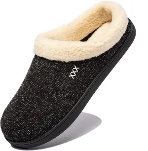 NewDenBer Men's Cozy Memory Foam Slippers Soft Slip on Indoor Outdoor Clog House Shoes