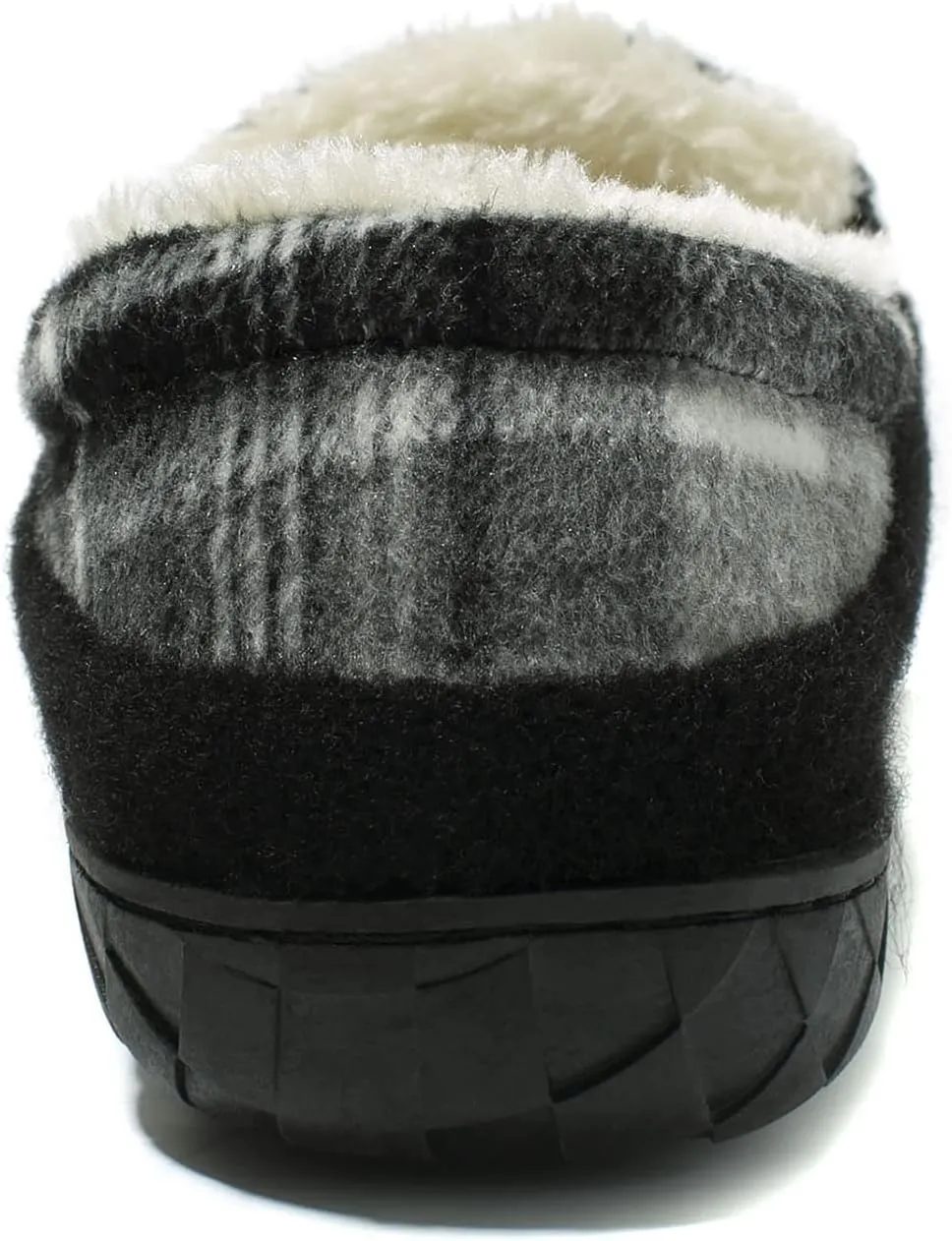 NewDenBer Men's Moccasin Slippers Warm Memory Foam Felted Wool Plush Shearling Lined Slip on Indoor Outdoor House Shoes
