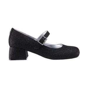 Nina Girl's Mila Black Glitter