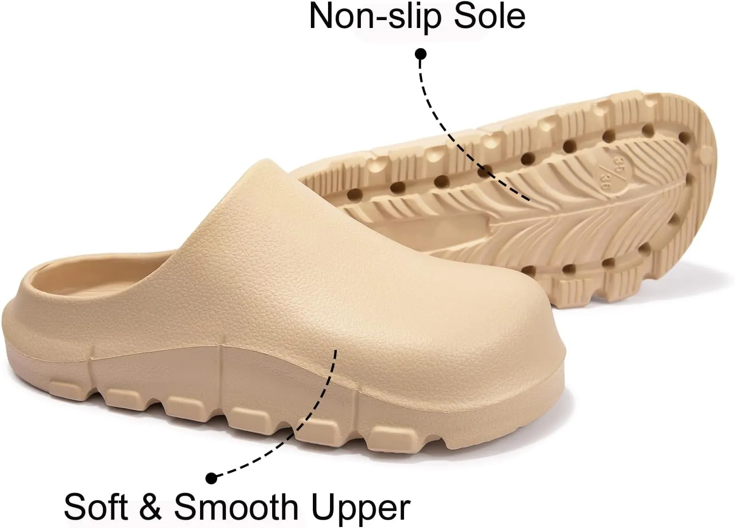 NITTI Women's Arch Support EVA Garden Shoes for Women - Comfort Waterproof Slip-on Outdoor Beach Mules Sandal Ladies Classic Closed Toe Clogs