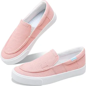 Obtaom Slip On Shoes Canvas Slip On Sneakers Comfy Arch Support Loafers Casual Canvas Fashion Sneaker