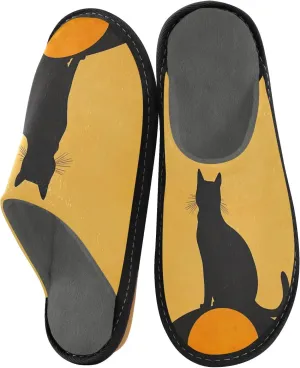 ODAWA Sloth Tree Party Ladies Slippers House Memory Foam Warm Slip on House Shoes