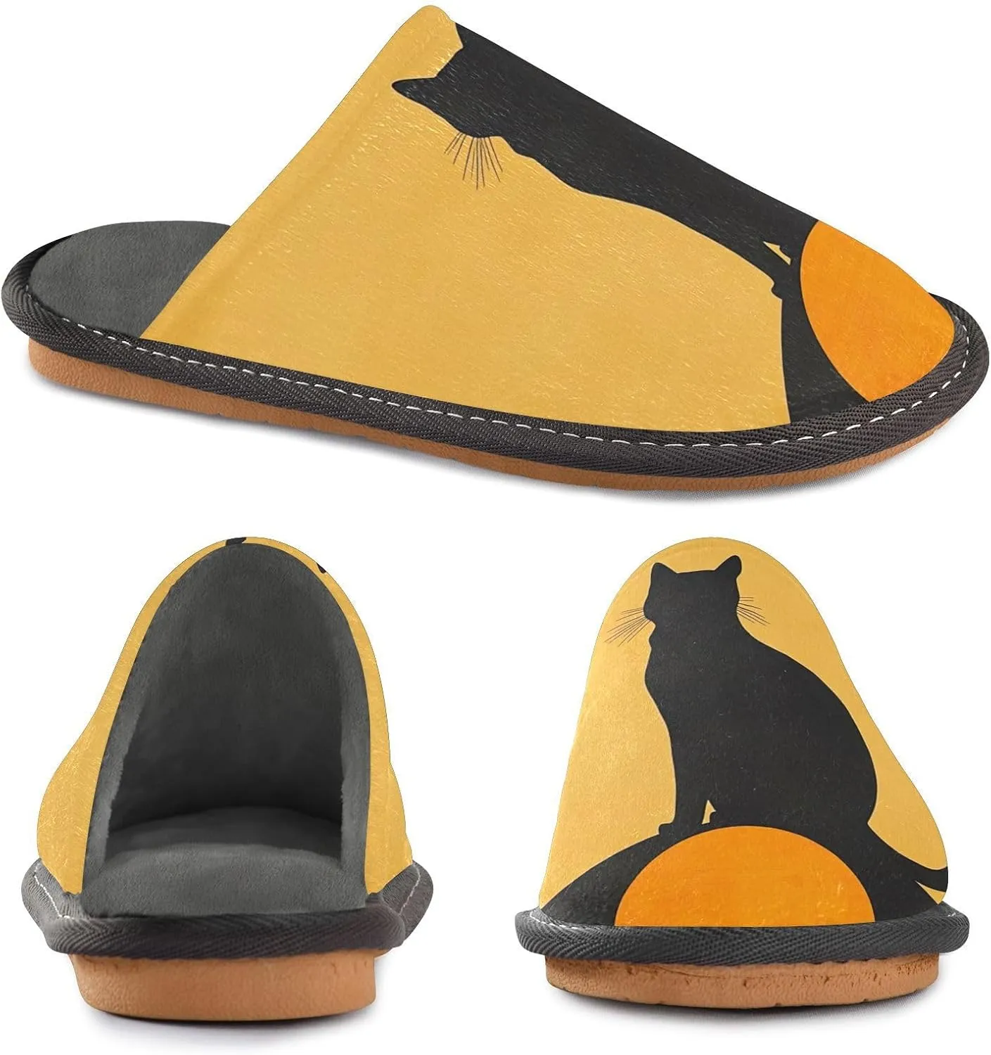ODAWA Sloth Tree Party Ladies Slippers House Memory Foam Warm Slip on House Shoes