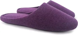ofoot Women's Non-Slip House Slippers - Lightweight Cotton Memory Foam Indoor Slip-On, Machine Washable & Foldable Travel Design for Home, Yoga, Narrow/Wide Fit Options
