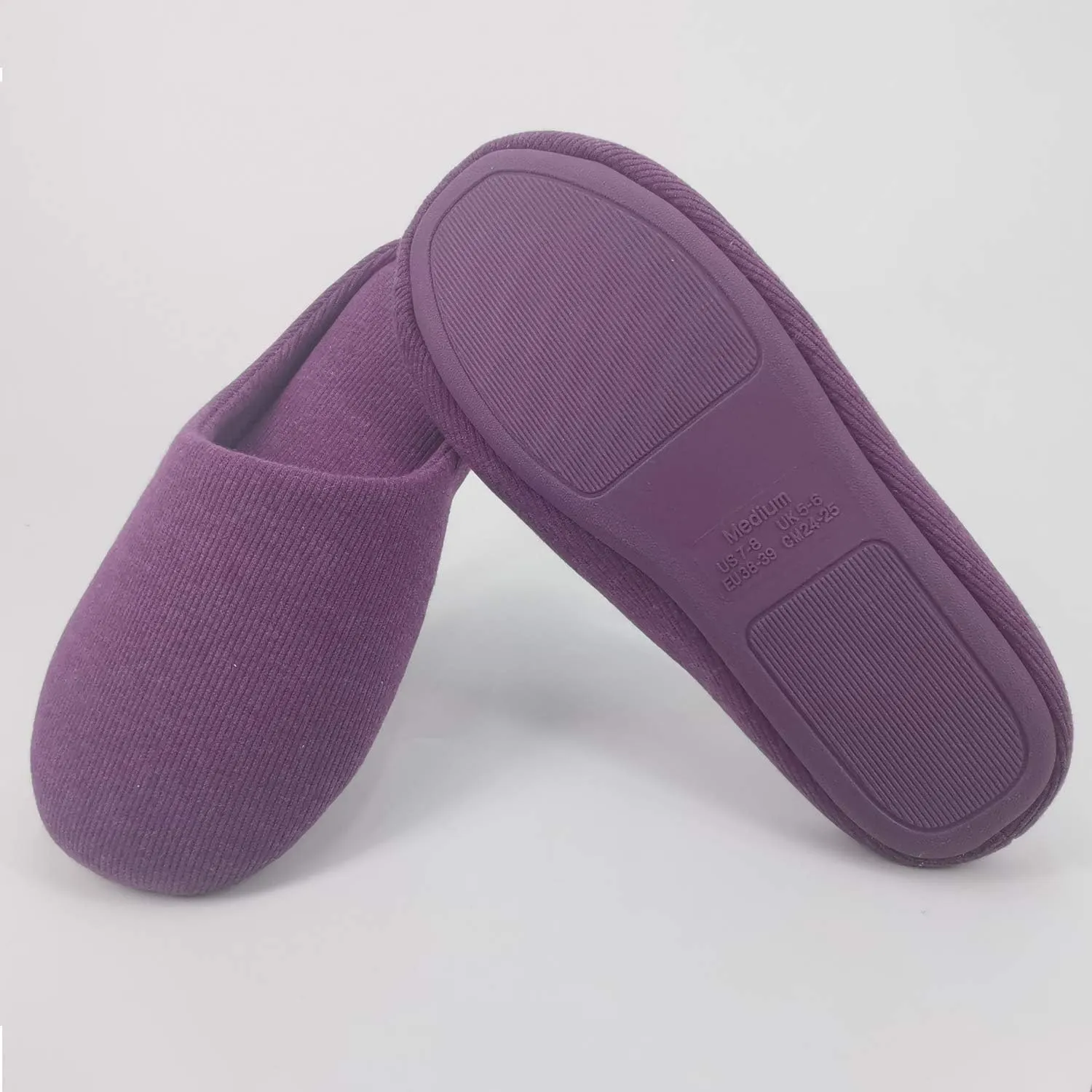 ofoot Women's Non-Slip House Slippers - Lightweight Cotton Memory Foam Indoor Slip-On, Machine Washable & Foldable Travel Design for Home, Yoga, Narrow/Wide Fit Options