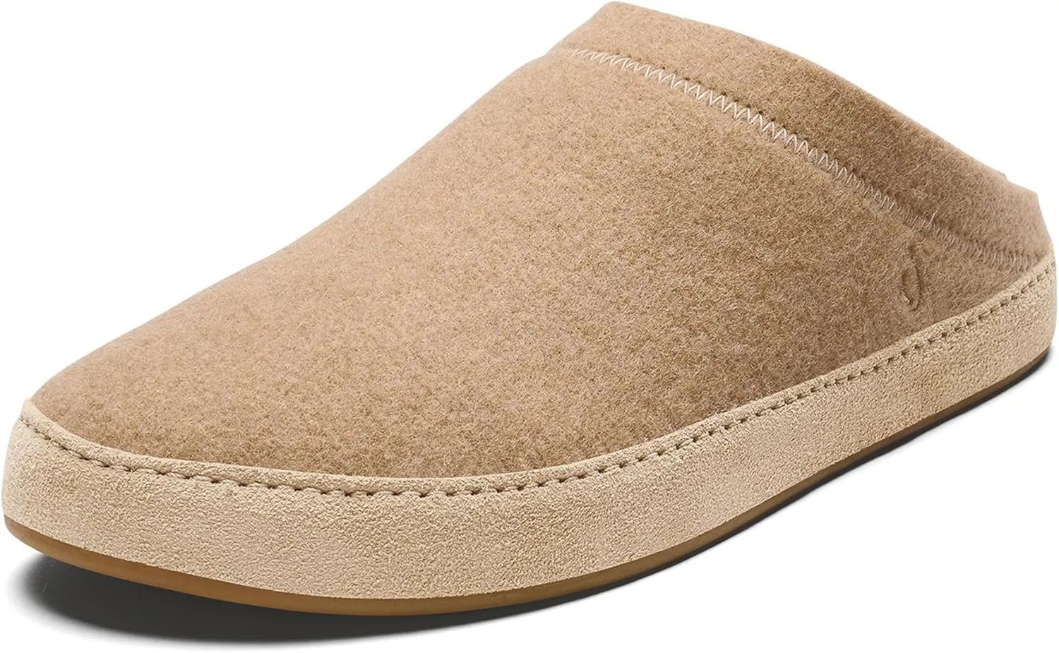 OLUKAI Hamani Hulu Men's Wool Mule Slippers, Soft & Comfortable Slippers with Premium Materials, Sheepskin Shearling & Italian Felt, All-Day Wear
