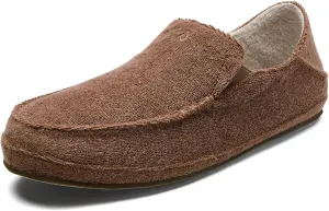 OLUKAI Nohea Hulu Women's Slippers, Soft & Comfortable Slippers with Fleece Lining, Wool Blend Footbed & Drop-In Heel Design