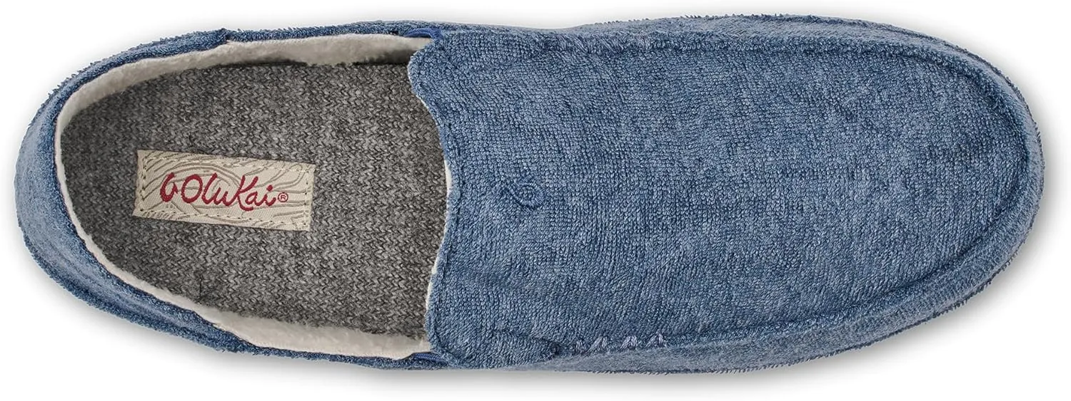 OLUKAI Nohea Hulu Women's Slippers, Soft & Comfortable Slippers with Fleece Lining, Wool Blend Footbed & Drop-In Heel Design