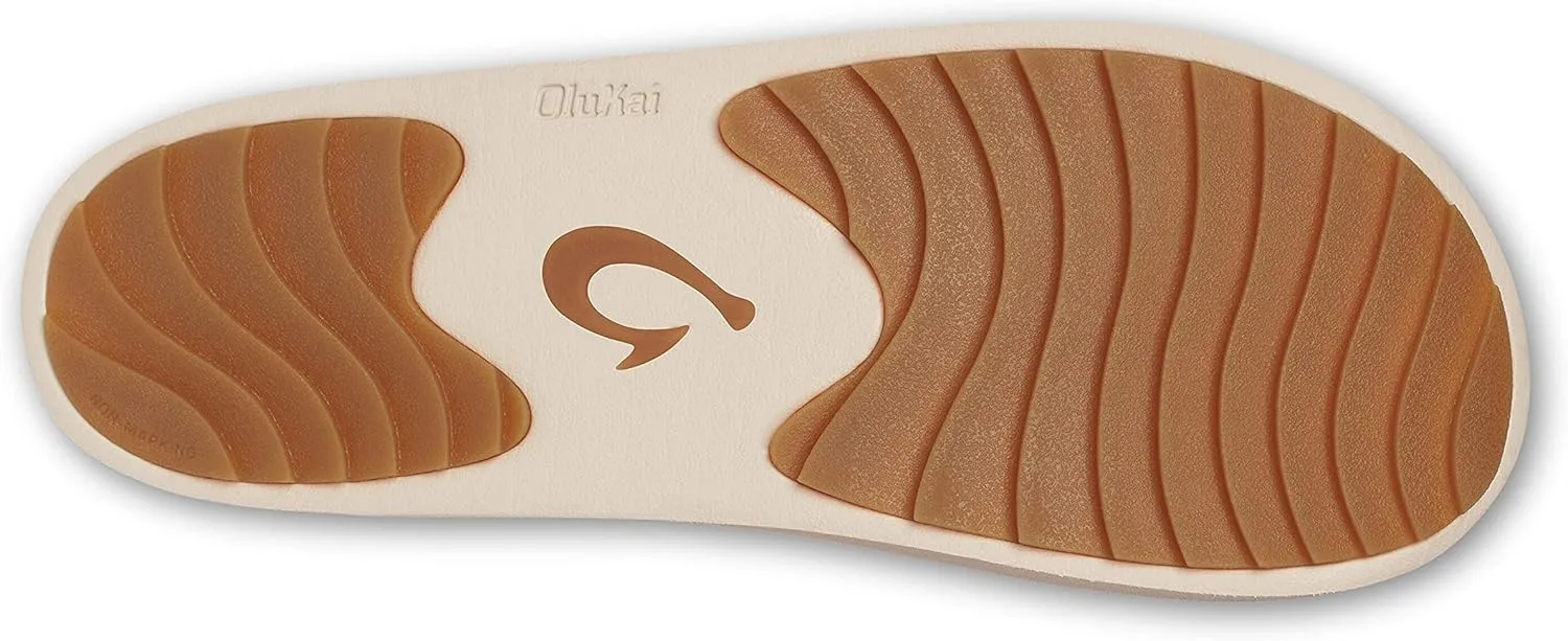 OLUKAI Pupu Mua Women's Slipper, Cozy Slip-On Shoes, Genuine Shearling & Premium Nubuck Leather