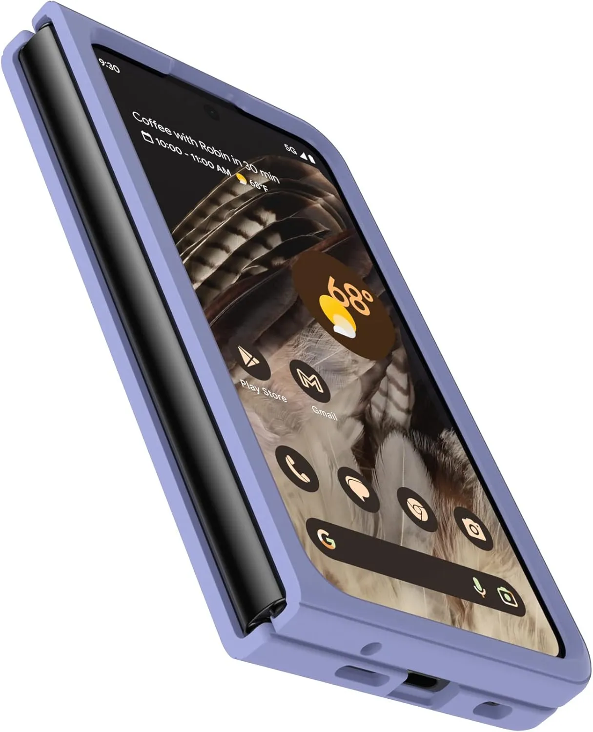 OtterBox Thin Flex Graphic Series case for Google Pixel FOLD - Wallpaper Ivy (Purple)