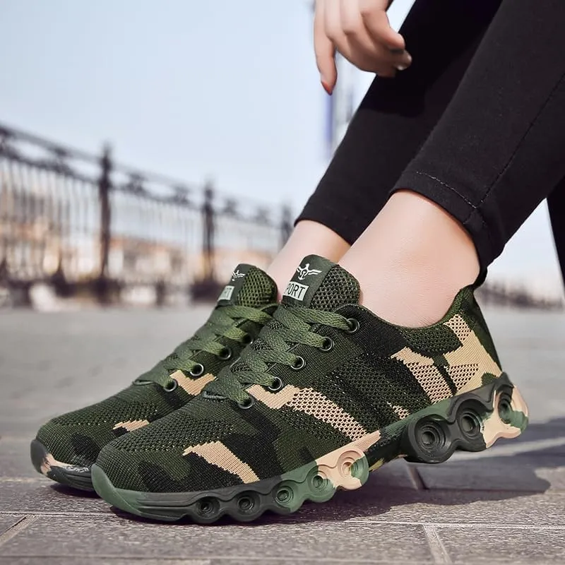 Outdoor Camo Men Women Shoes Camouflage Running Non Slip Training Sports Rock Climbing Camping Hiking Sneaker Footwear