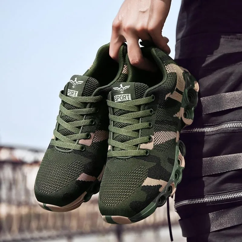 Outdoor Camo Men Women Shoes Camouflage Running Non Slip Training Sports Rock Climbing Camping Hiking Sneaker Footwear