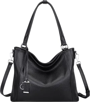 Over Earth Soft Leather Handbags for Women Shoulder Hobo Bag Large Tote Crossbody Bags