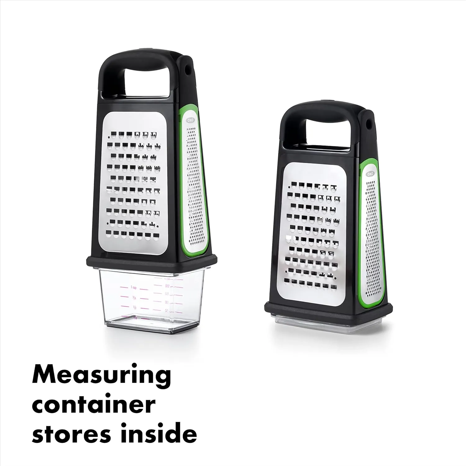 OXO Good Grips Etched Box Grater with Removable Zester, 4.5"L x 3.4"W x 12"H, Steel