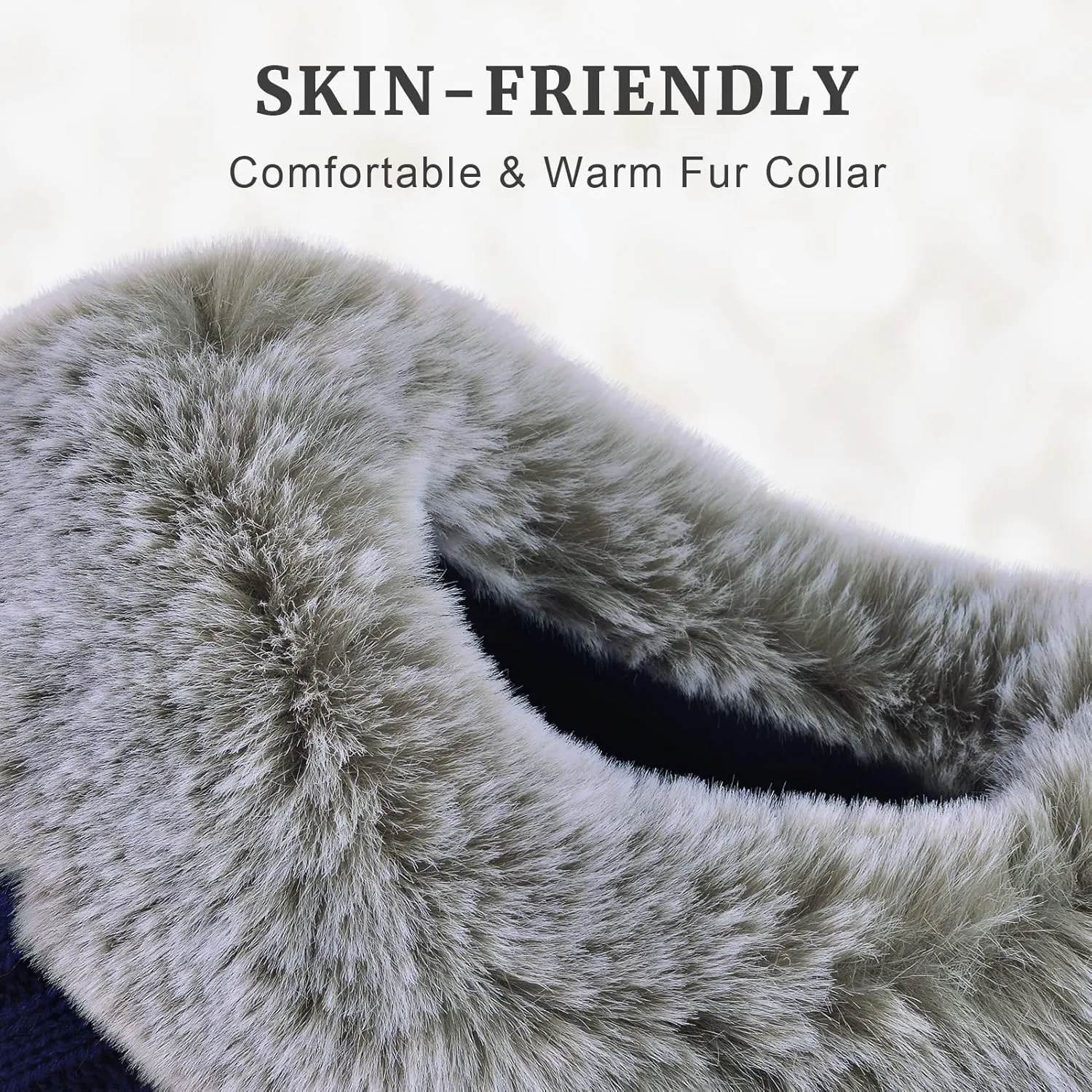 Parlovable Women's Fuzzy House Slippers Warm Soft Memory Foam Bedroom Shoes Slip on Cable Knit Rubber Sole Indoor