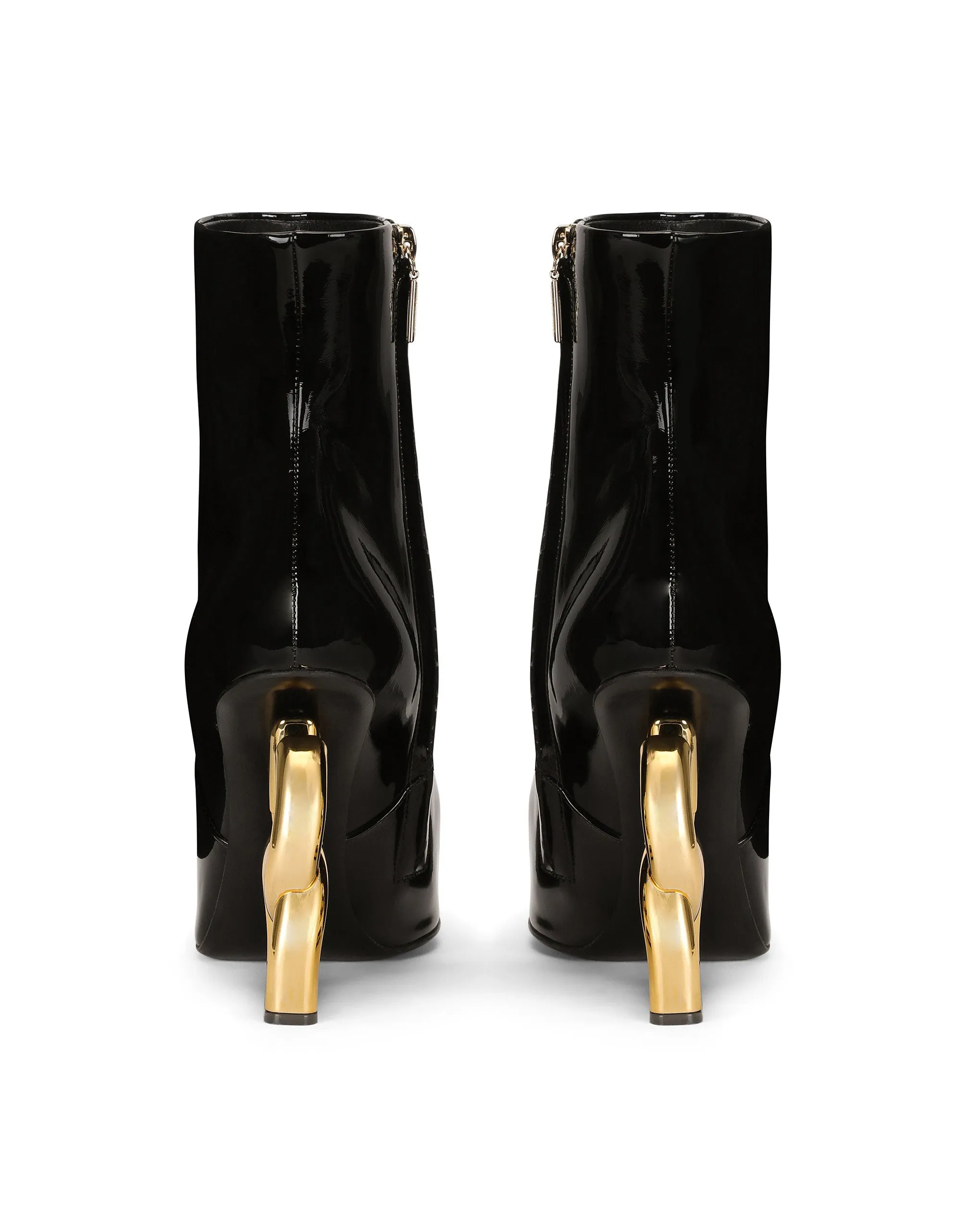 Patent leather ankle boots with DG Pop heel