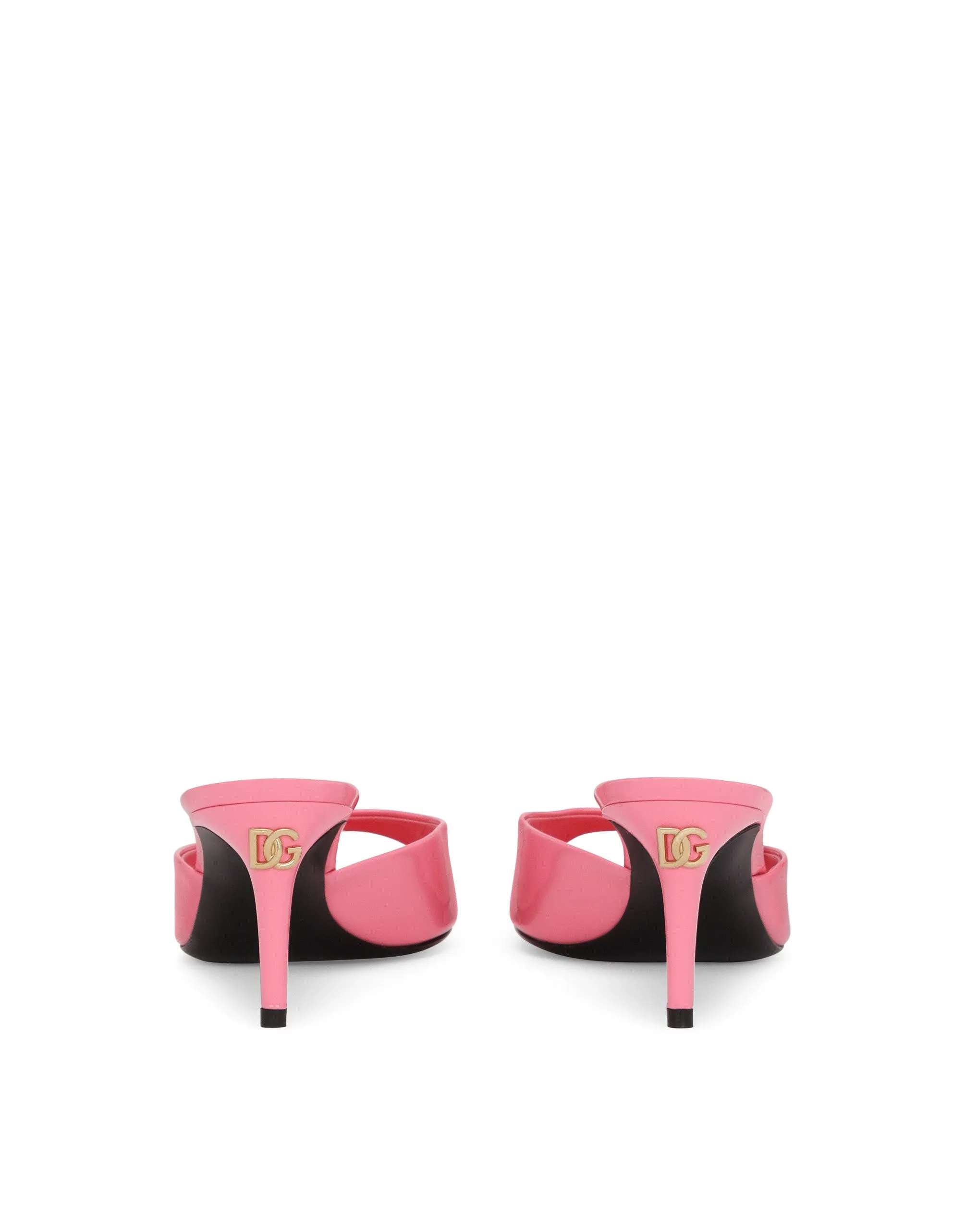 Patent leather mules