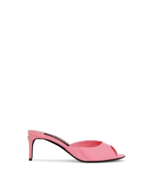 Patent leather mules