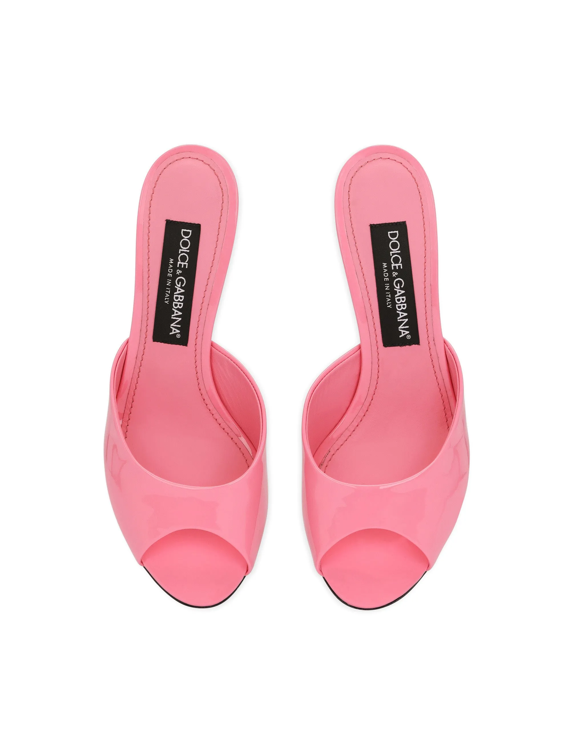Patent leather mules