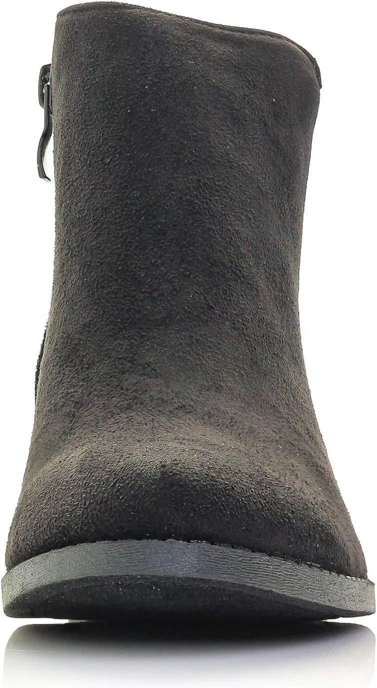 Payton-10 Women's Western Ankle Bootie Low Chunky Blocked Stacked Heel Women's Boot