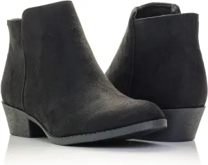 Payton-10 Women's Western Ankle Bootie Low Chunky Blocked Stacked Heel Women's Boot