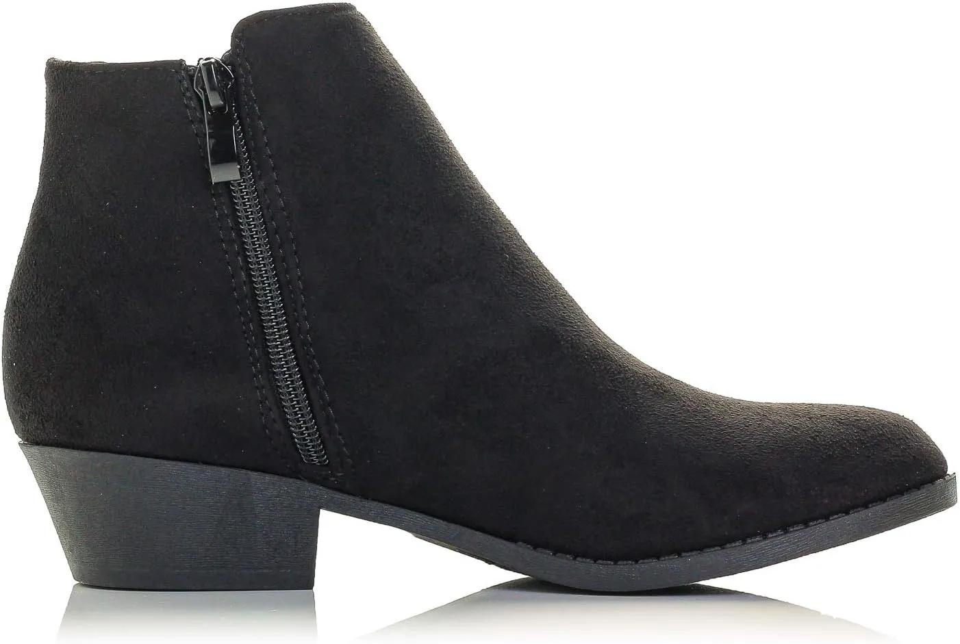 Payton-10 Women's Western Ankle Bootie Low Chunky Blocked Stacked Heel Women's Boot