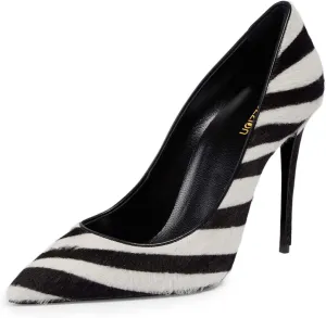 Pazzion Women's Sleek Closed Pointed Toe High Heel Pumps Fashion Slip On Thin Heeled Shoes for Outdoor Shopping Prom Size 4-16 US