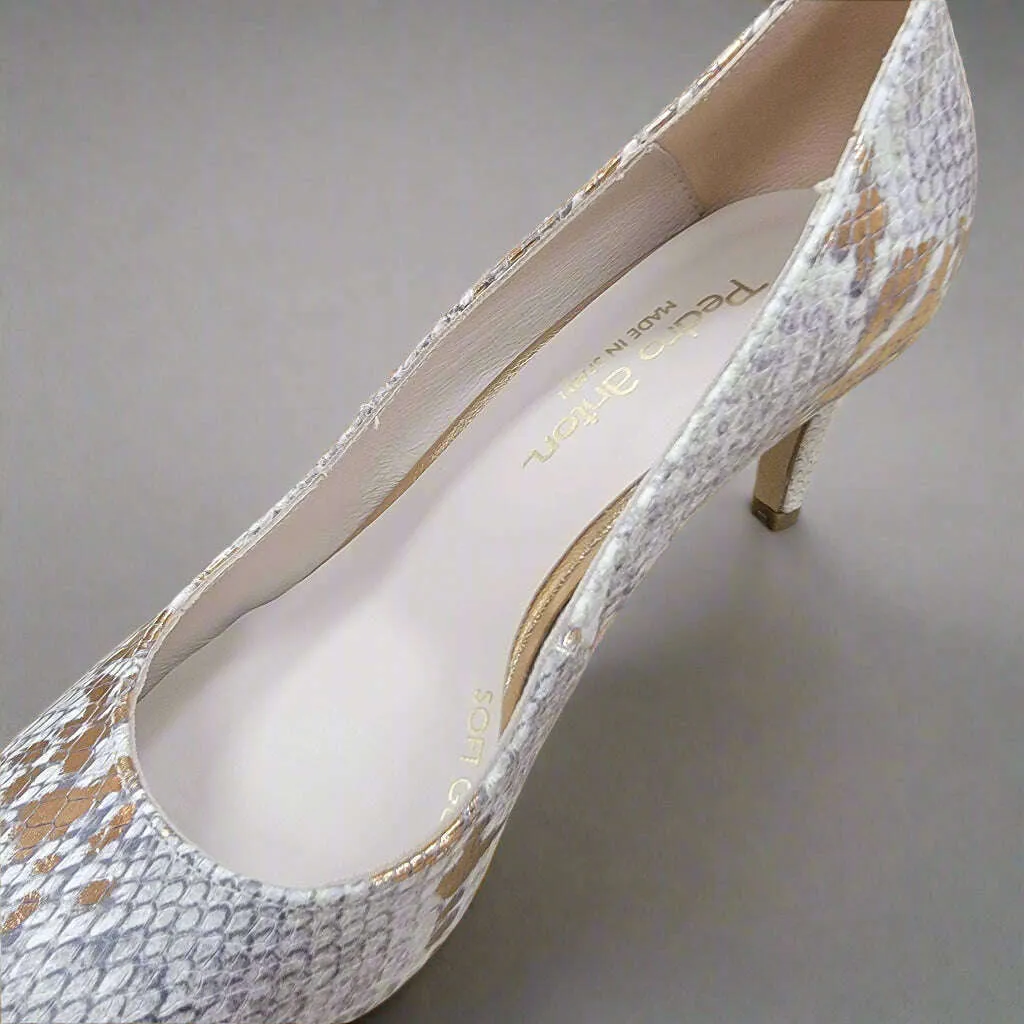 PEDRO ANTON - 2900 Heeled Pump - Gold Reptile
