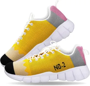 Pencil Shoes for Women Lightweight Breathable Casual Soft Sole Mesh Shoes Slip-on Sneakers Back to School Teacher