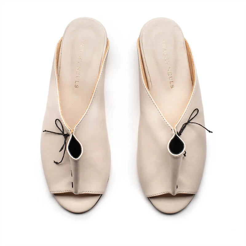 PHOEBE Off-White | Leather Mule