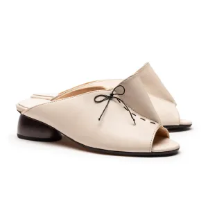 PHOEBE Off-White | Leather Mule