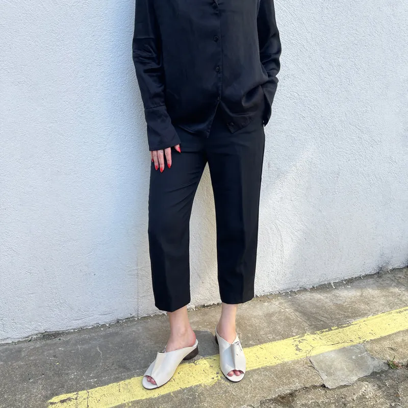 PHOEBE Off-White | Leather Mule